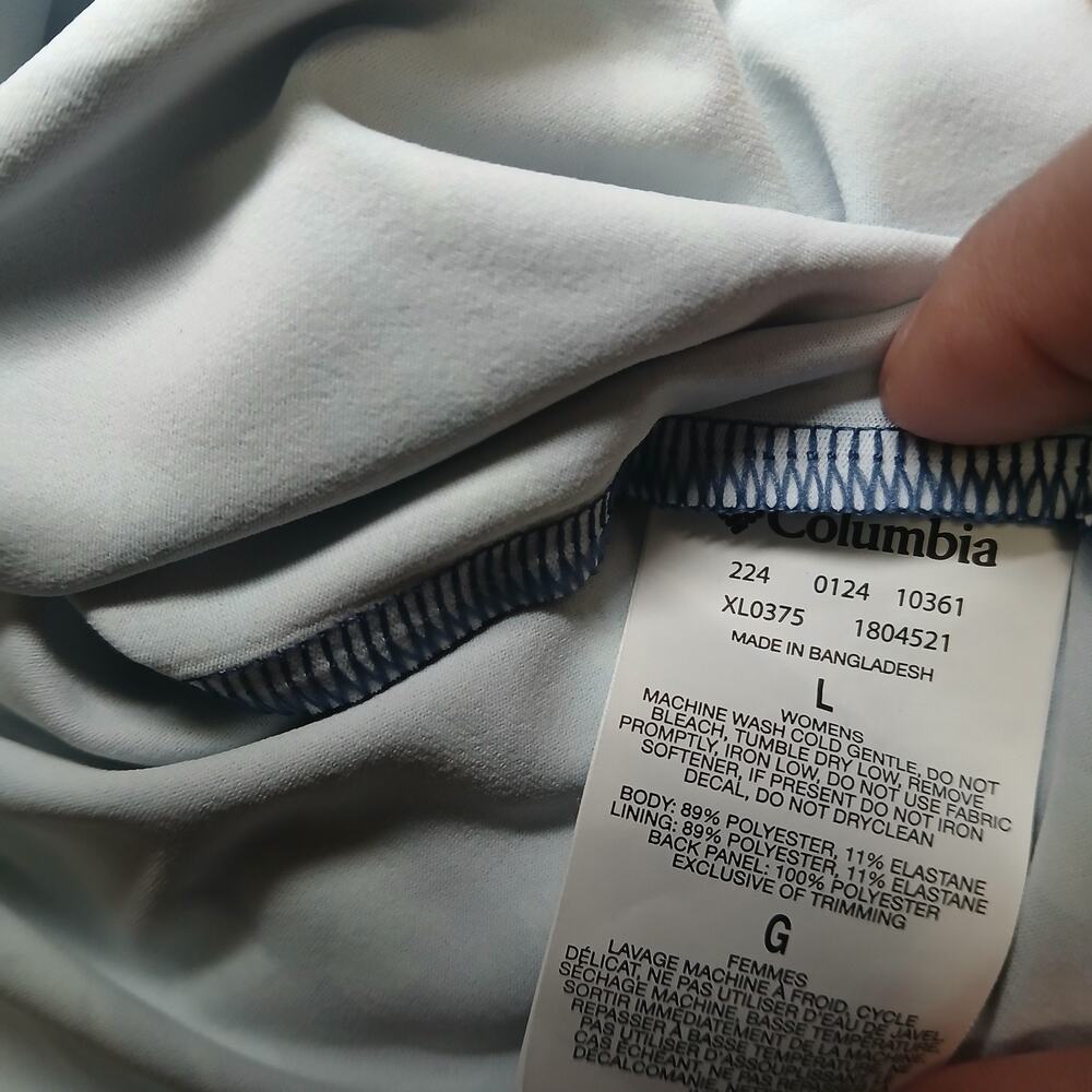 Columbia Active Freezer III Women’s Dress Large Blue Tropical Print Activewear - Picture 6 of 8